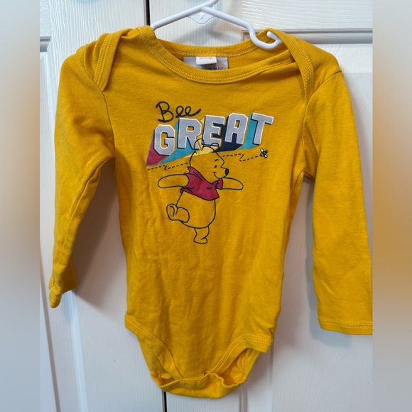 Yellow Winnie the Pooh Baby Onesie - Picture 1 of 3
